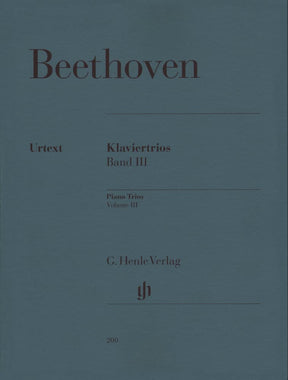Beethoven, Ludwig - Piano Trios Volume 3 for Violin, Cello and Piano - Henle Verlag URTEXT Edition