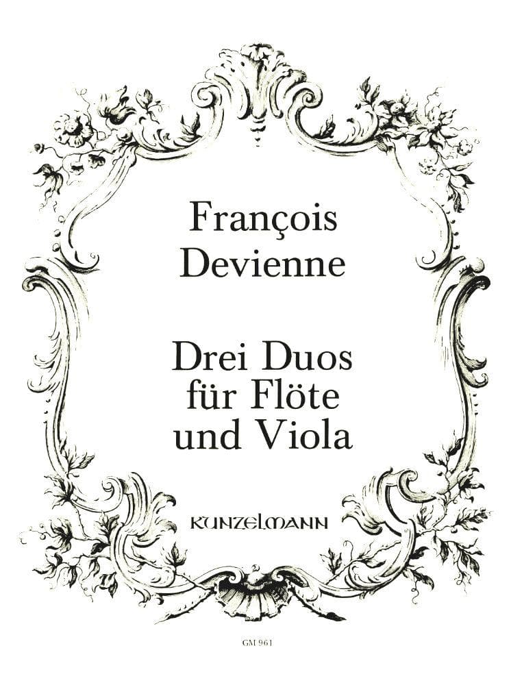 Devienne, François - Three Duos For Flute and Viola, Op 5 - edited by Druener - Kunzelmann Edition