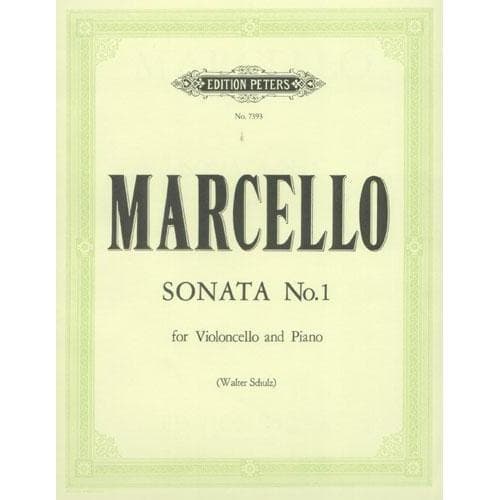 Marcello, Benedetto - Sonata No 1 in F Major - Cello and Piano - edited by Walter Schulz - Edition Peters