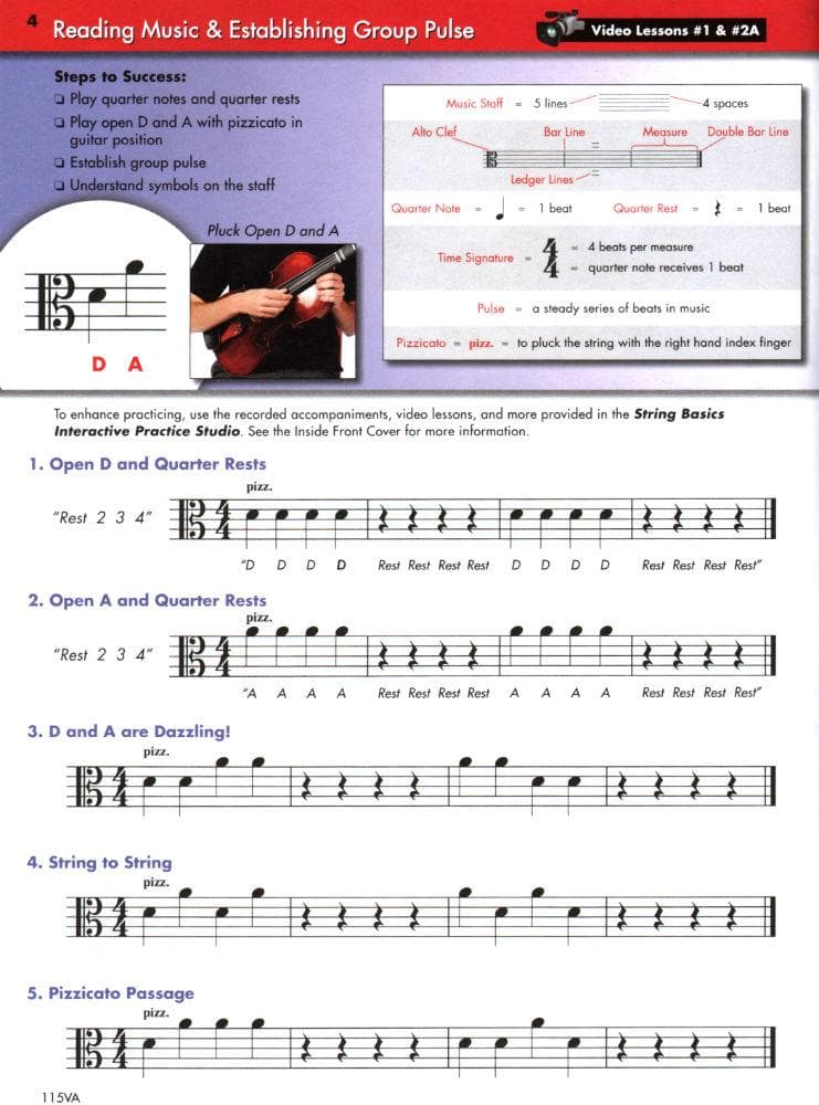 String Basics - Steps to Success for String Orchestra - Book 1 - Viola - Neil A. Kjos