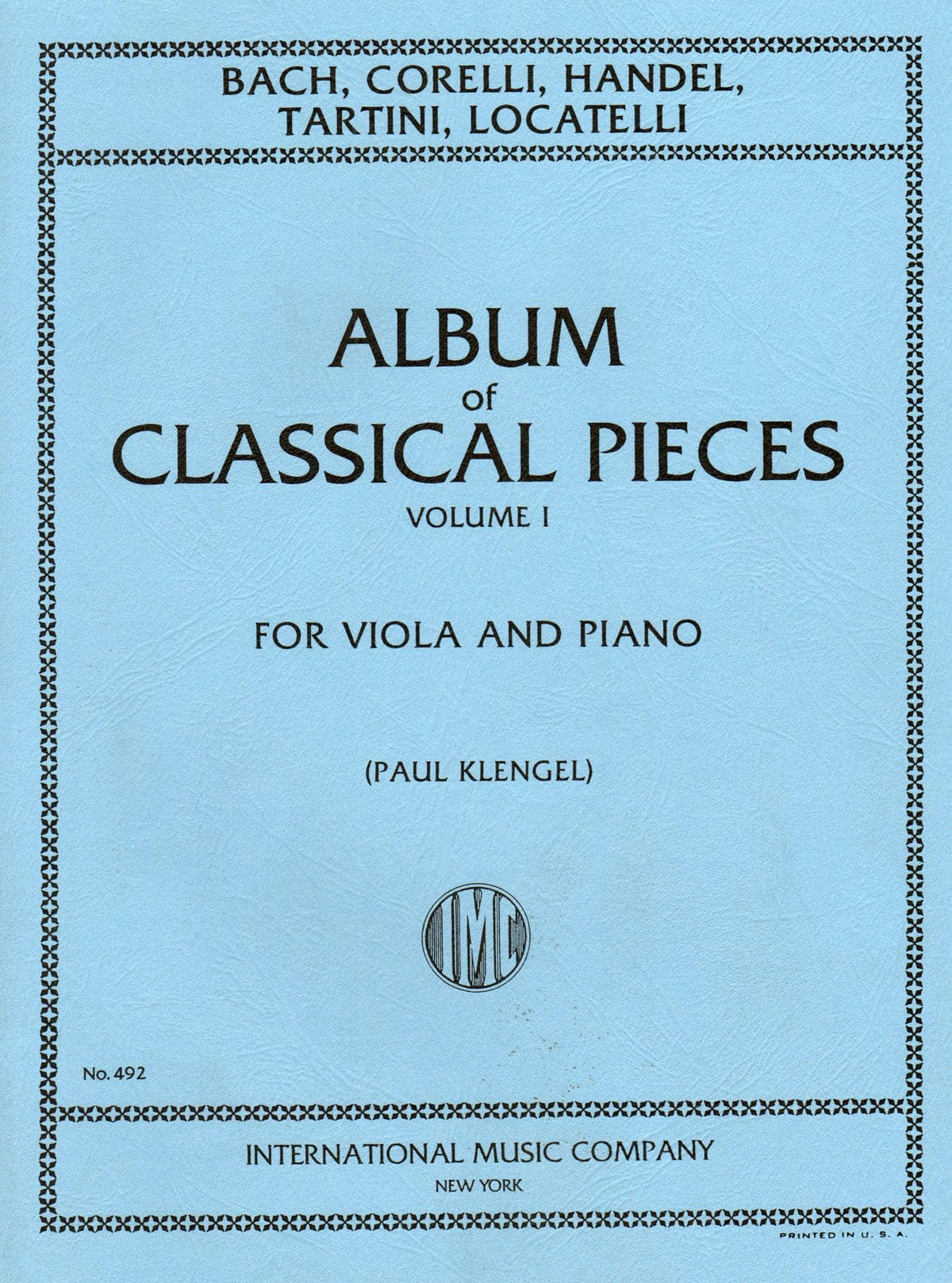 Album of Classical Pieces, Volume 1 - Viola and Piano - edited by Paul Klengel - International Music Co