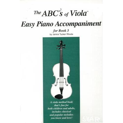 Rhoda, Janice - Book 3 Piano - The Abcs of Viola For The Advanced Published by Carl Fischer