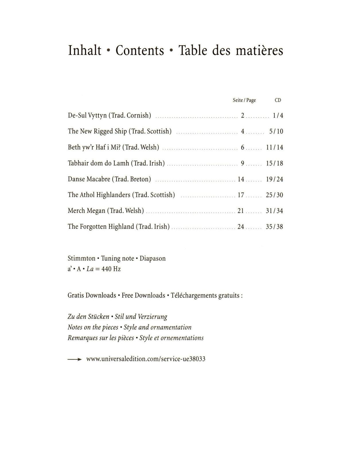 Celtic Play Along - for Cello and Piano - Includes CD Accompaniment - Universal Edition