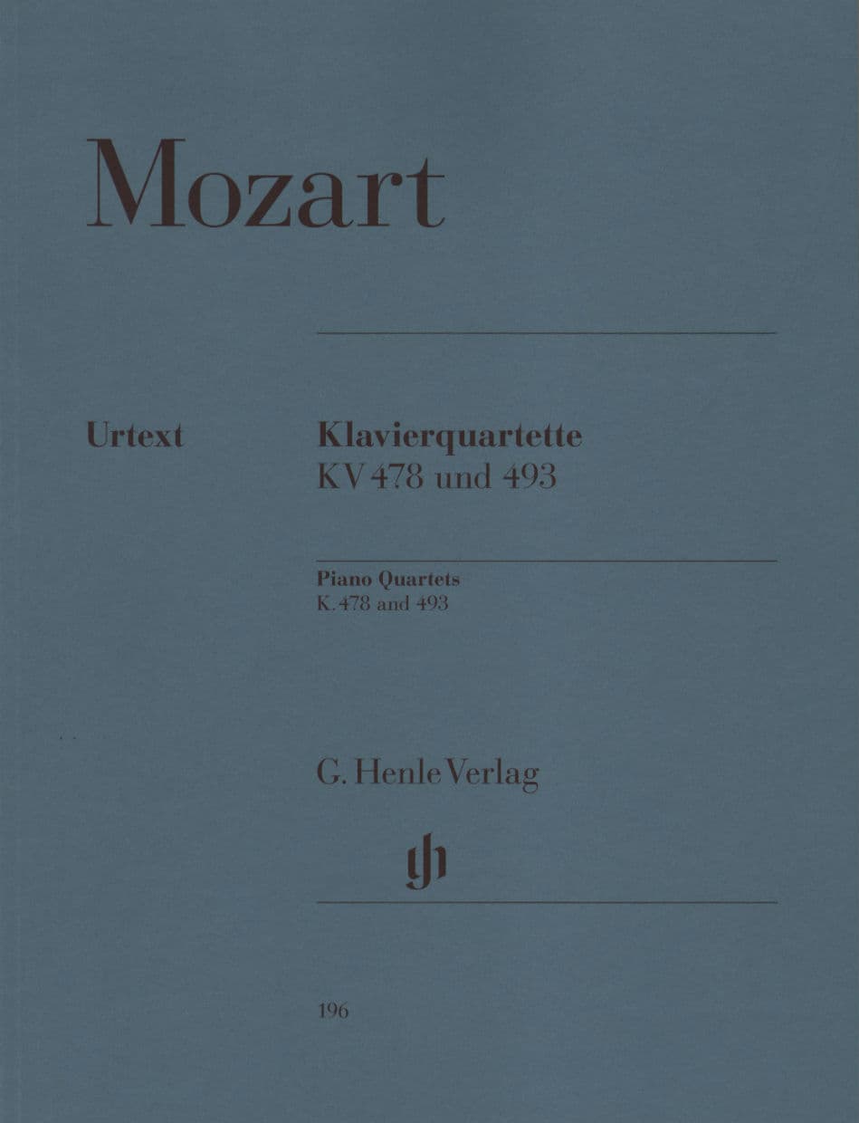 Mozart Piano Quartets Urtext Sheet Music