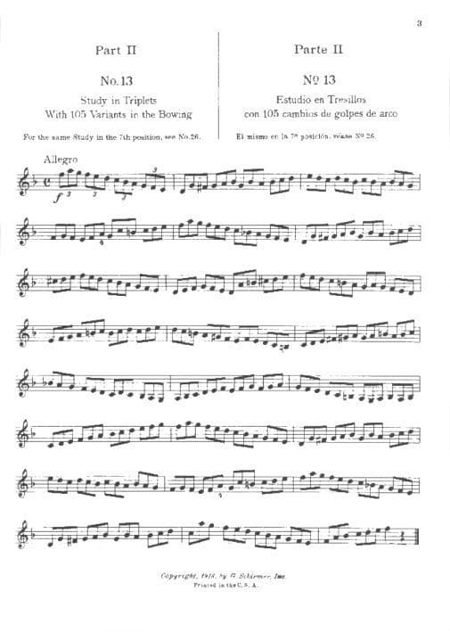 Sevcik, Otakar - School of Bowing Technic, Opus 2, Part 2 - for Violin - G Schirmer