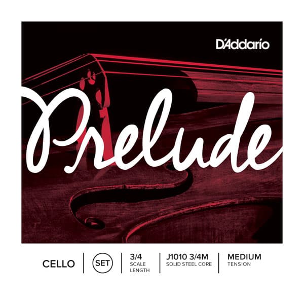 D'Addario Prelude Cello String Set - 3/4 Size - Medium Gauge