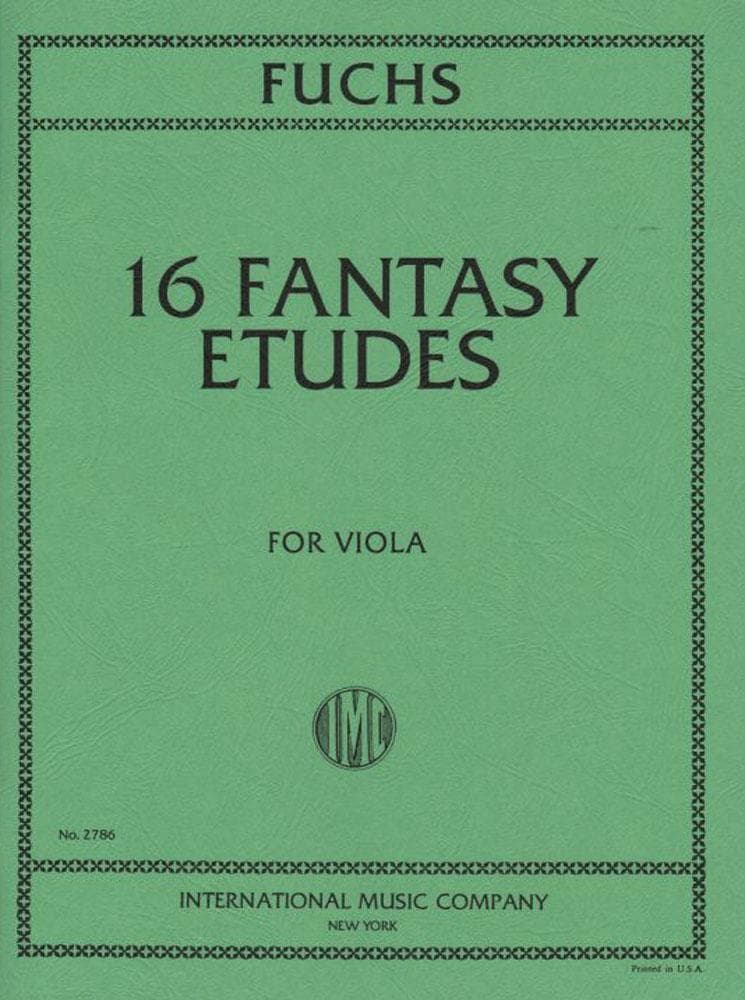 Fuchs, Lillian - 16 Fantasy Etudes - Viola solo - International Edition