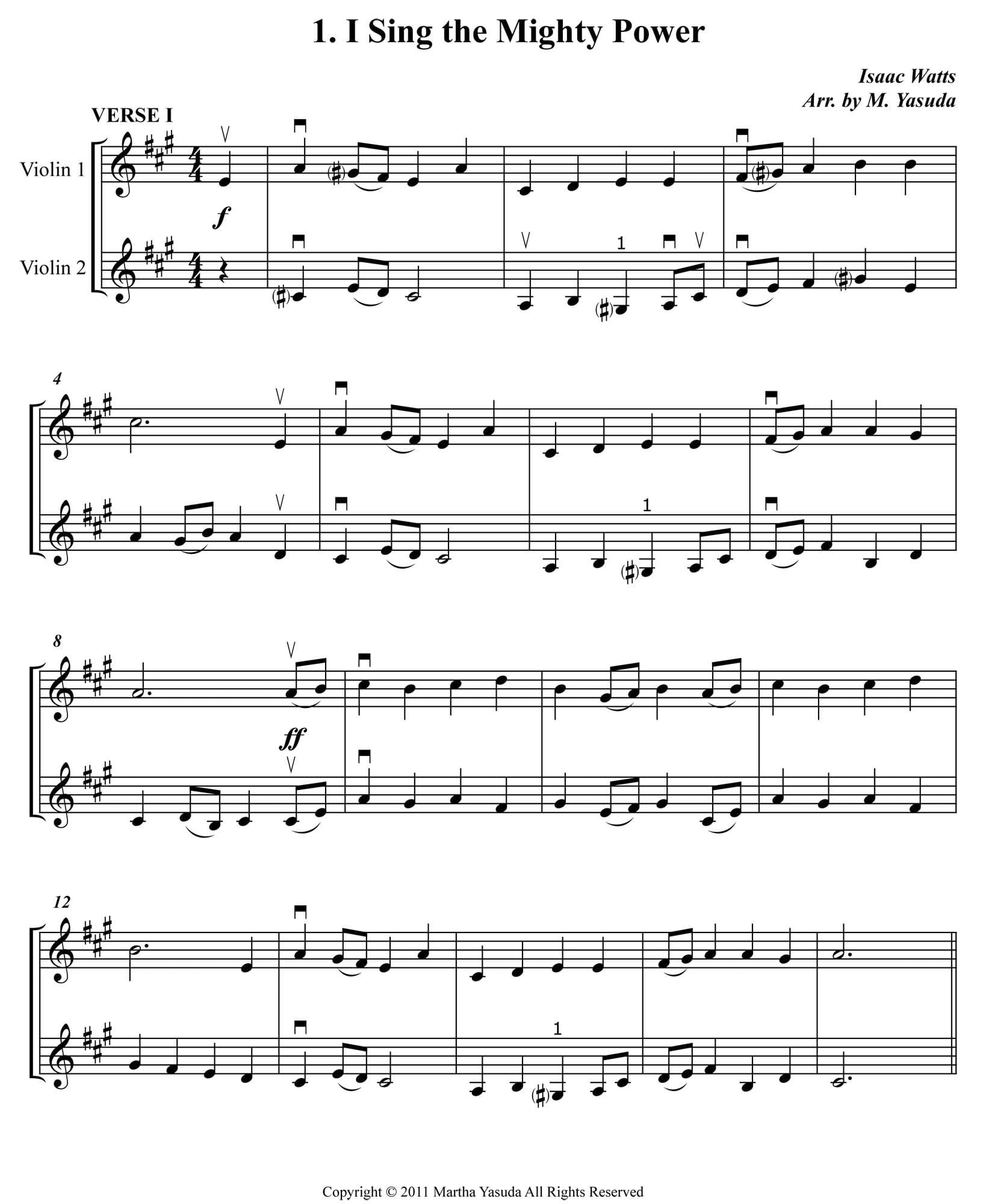 Yasuda, Martha - Hymn Melodies For Two Violins, Volume II - Digital Download