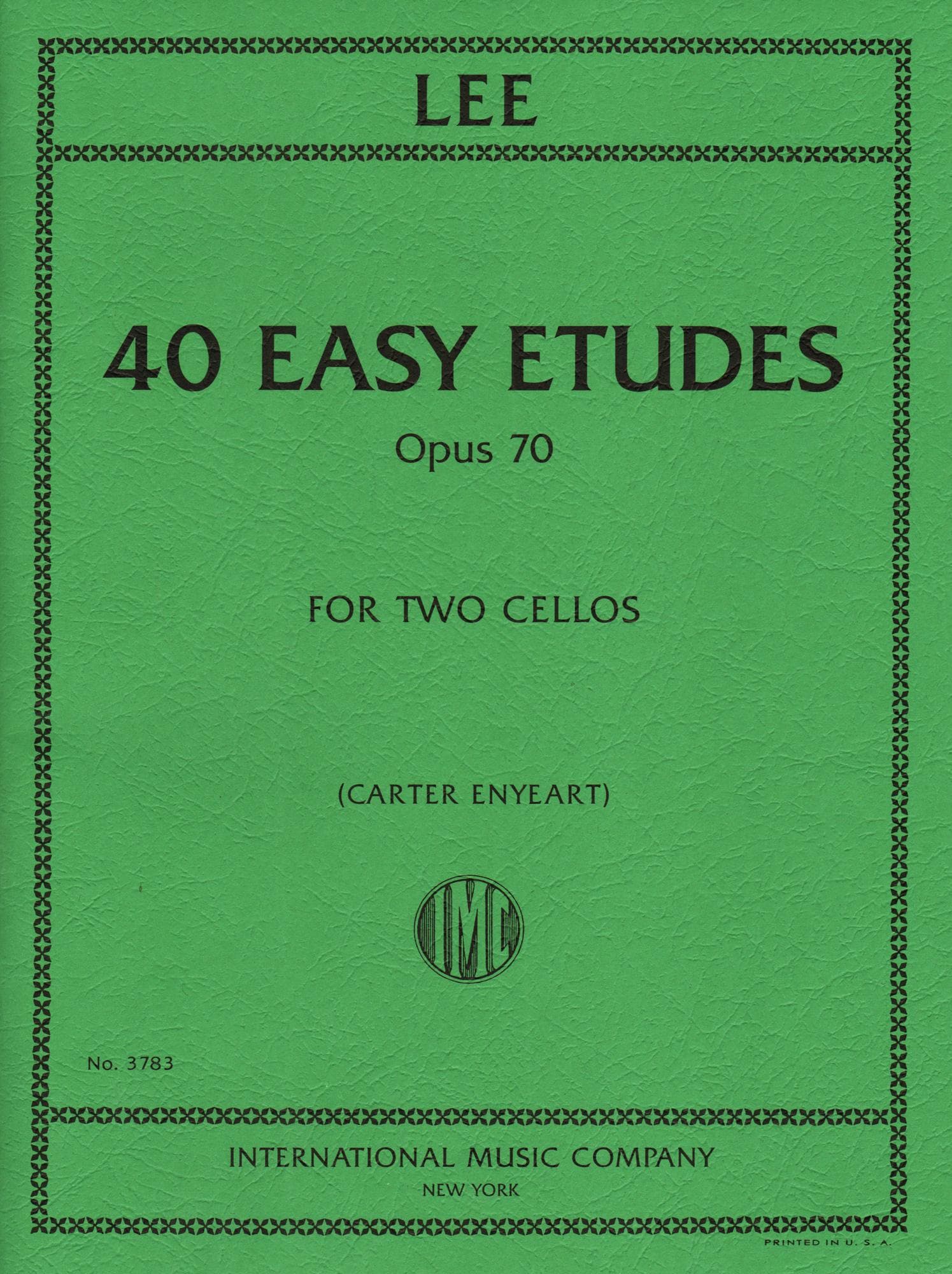 Lee Op 70 Cello Duets: Beginner Sheet Music