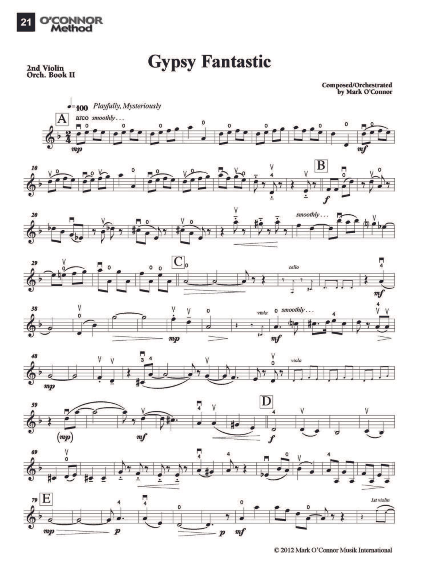 O'Connor Method for Orchestra - Book II - Violin 2 Part - Digital Download