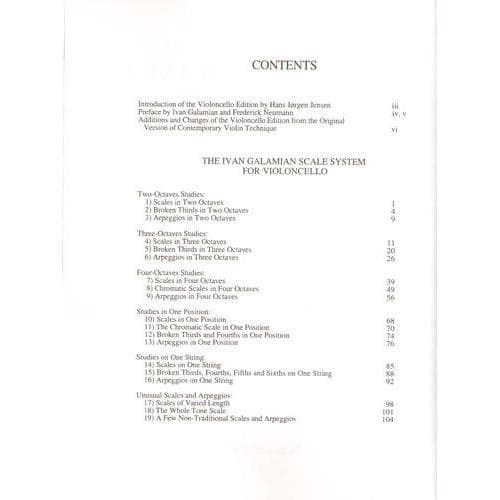 Galamian, Ivan - Scale System, Volume 1 - Cello - arranged and edited by Hans Jørgen Jensen - EC Schirmer Edition