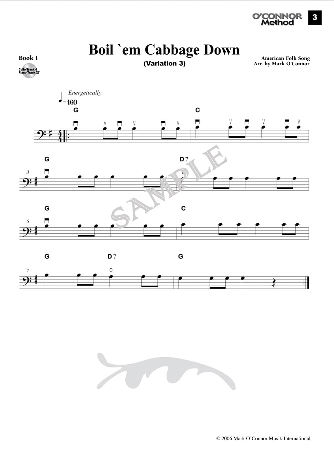 O'Connor Cello Method Book I - Digital Download