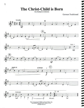 Intermediate Music for Four: Christmas - Part 2 (Violin/Oboe/Flute) - arranged by Daniel Kelley - Last Resort Music