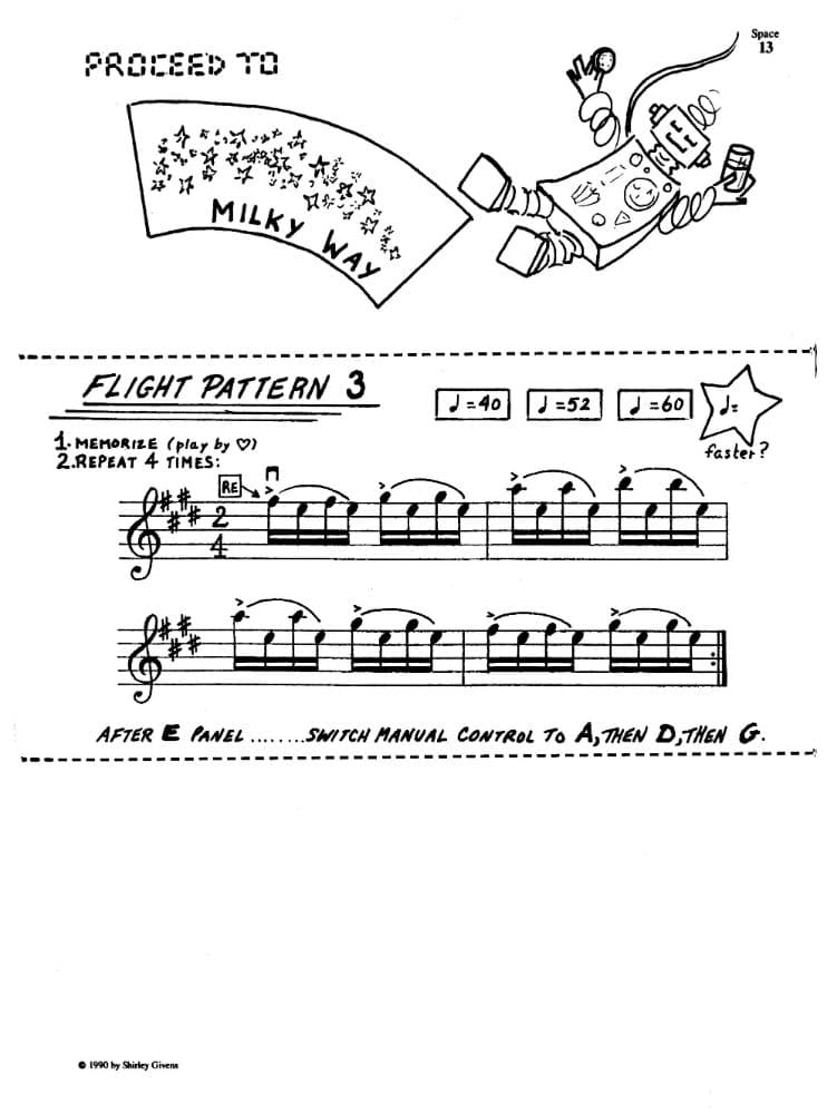 Givens, Shirley - Adventures in Violinland, Book 2E: "Meet Sammy XLR8 the Space Violinist" - Arioso Press Publication