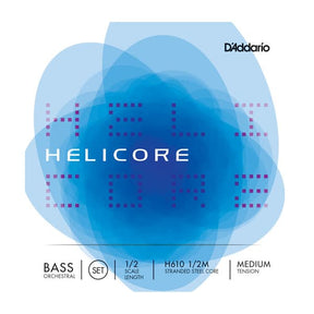 Helicore Orchestra Bass Set - Medium Gauge - 1/2 size