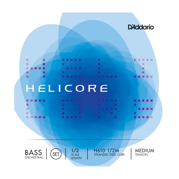 Helicore Orchestra Bass Set - Medium Gauge - 1/2 size