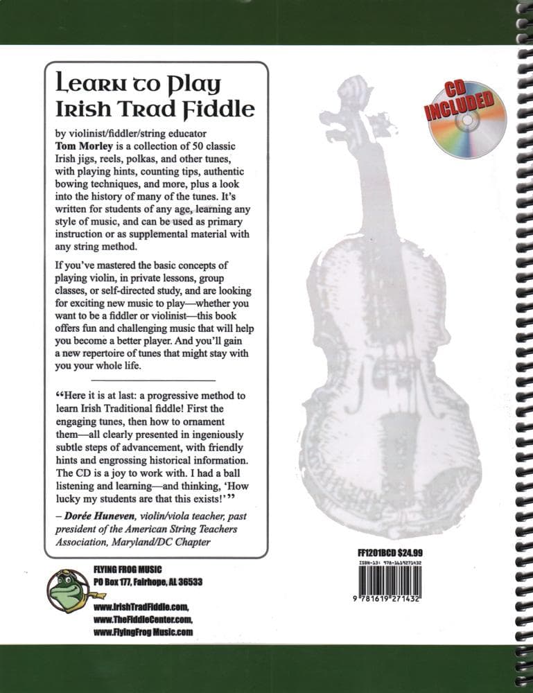 Morley, Tom - Learn To Play Irish Trad Fiddle - Book/CD - Flying Frog Music