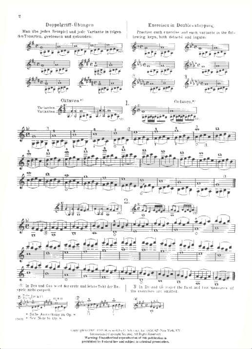 Sevcik, Otakar - Preparatory Exercises In Double-Stopping, Opus 9 - for Violin - G Schirmer