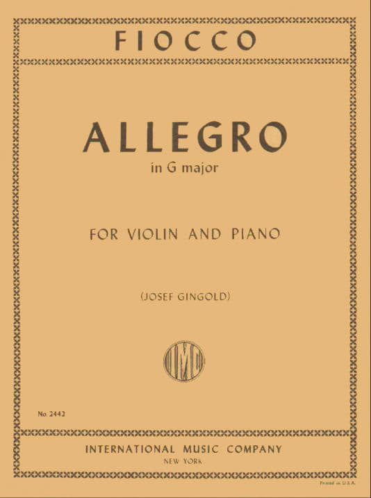 Fiocco Allegro Violin & Piano Sheet Music & Accessories
