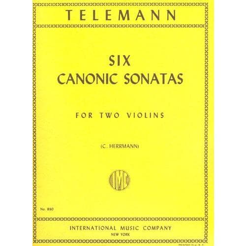 Telemann, Georg Philipp - Six Canonic Sonatas TWV 40:118-123 For Two Violins Published by International Music Company