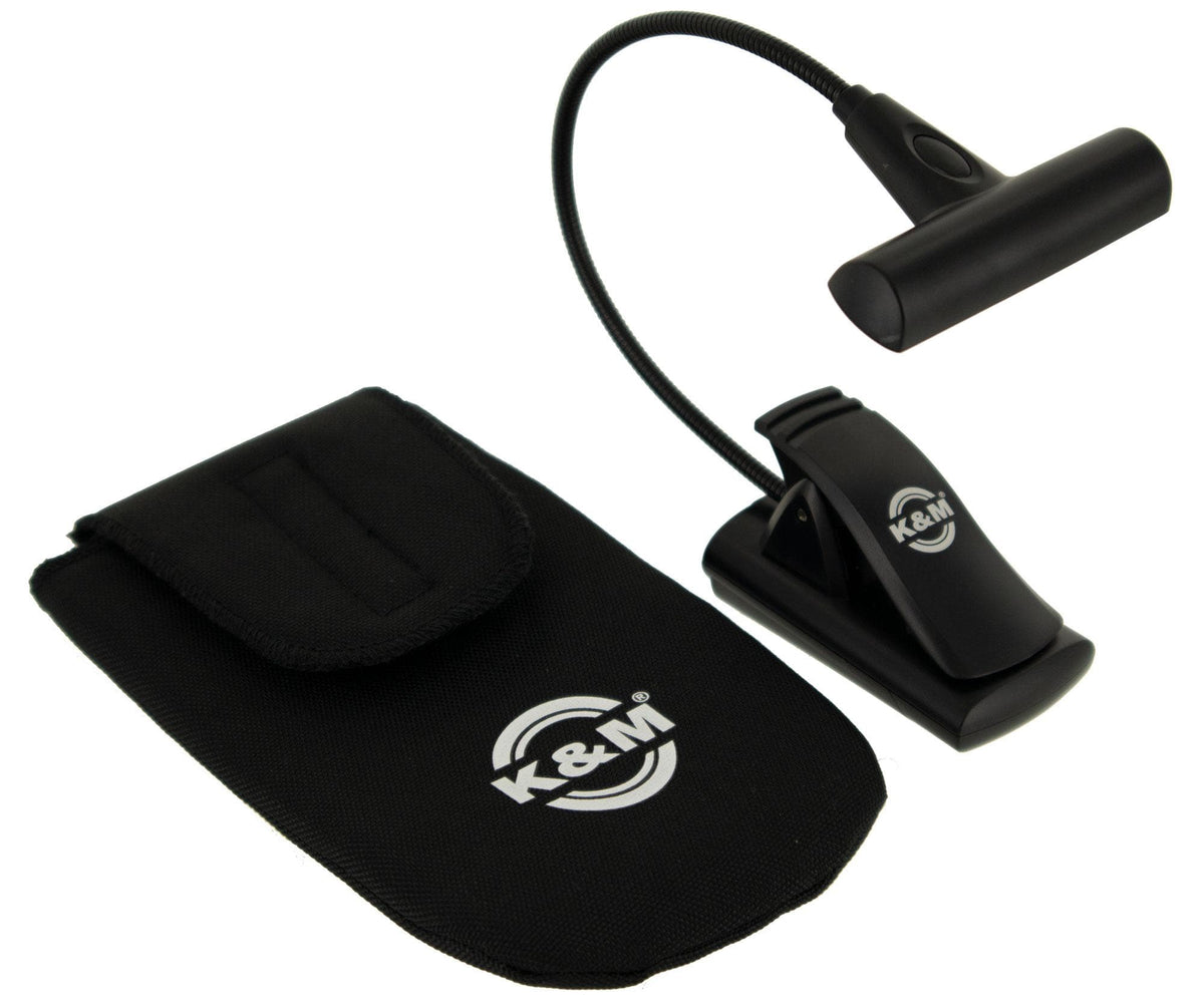 K&M T-Model 8-LED FlexLight with Carrying Pouch for Music Stands - Black