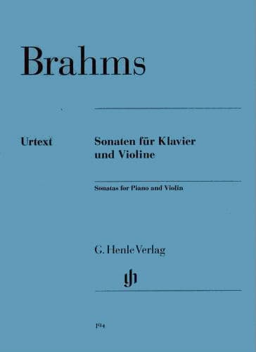 Brahms - Sonatas for Violin and Piano Op 78, 100, 108 - edited by Hans Otto Hiekel - G Henle Verlag