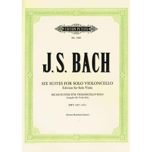 Bach, JS - Six Cello Suites, BWV 1007-1012 - transcribed for Viola - arranged by Simon Rowland-Jones - Edition Peters