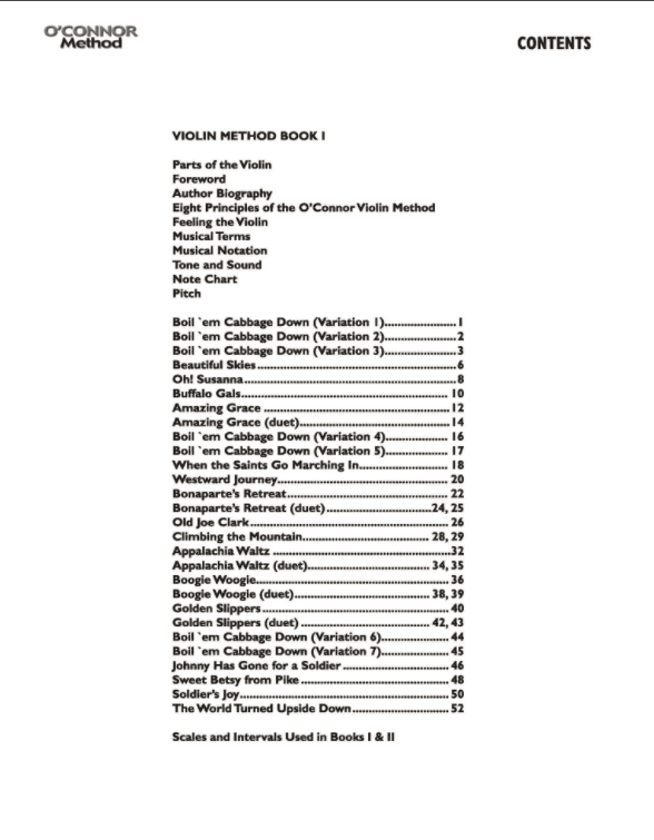 O'Connor Violin Method Book I - Digital Download