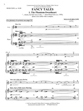 Bolcom, William - Fancy Tales - for Violin and Piano - Hal Leonard
