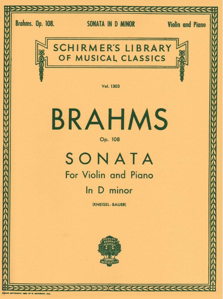 Brahms Sonata No. 3 Violin Sheet Music