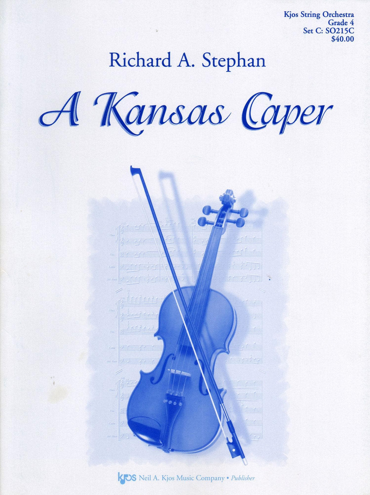 Stephan, Richard - A Kansas Caper - String Orchestra - Published by Neil A. Kjos Music Company.