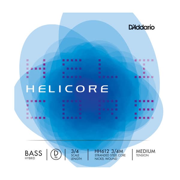 Helicore Bass Hybrid D 3/4 Size Medium
