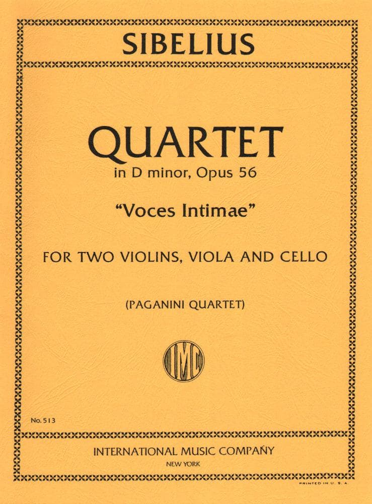 Sibelius Quartet D Minor Op. 56 Sheet Music
