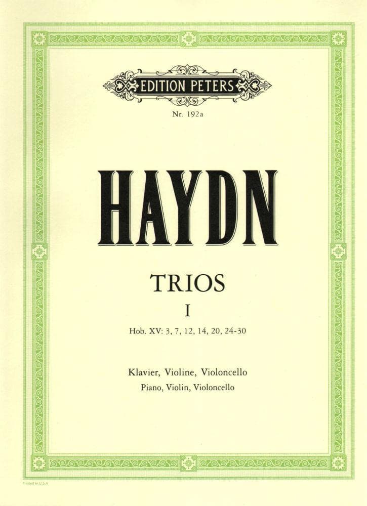 Haydn, Franz Joseph - 31 Piano Trios, Volume 1 - Violin, Cello, and Piano - edited by Frederick Herrmann - Edition Peters