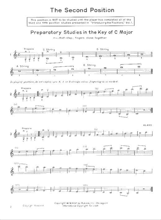 Introducing the Positions, Volume 2 - Violin - edited by Harvey Whistler - published by Rubank Publications