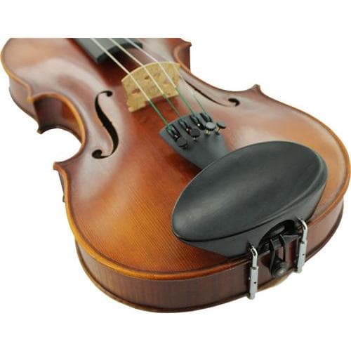 Flesch Ebony Violin Chinrest (fits 1/4 size) - Center Mounted with No Hump