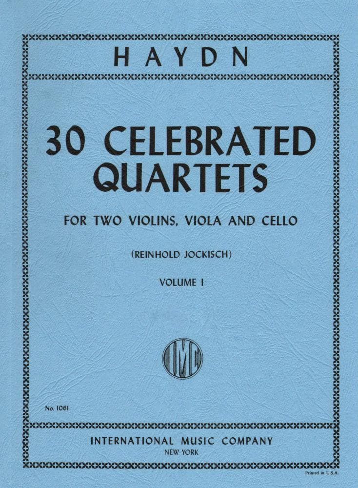 Haydn, Franz Joseph - 30 Celebrated Quartets, Volume 1 - String Quartet - edited by Reinhold Jockisch - International Edition
