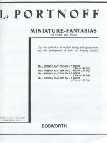 Russian Fantasia: Violin Sheet Music No.1 in A Minor
