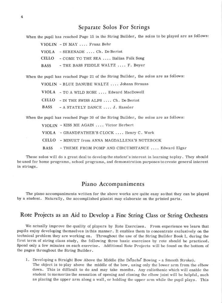 Applebaum, Samuel - String Builder - Book 1 Teacher Part - Belwin/Mills Publication