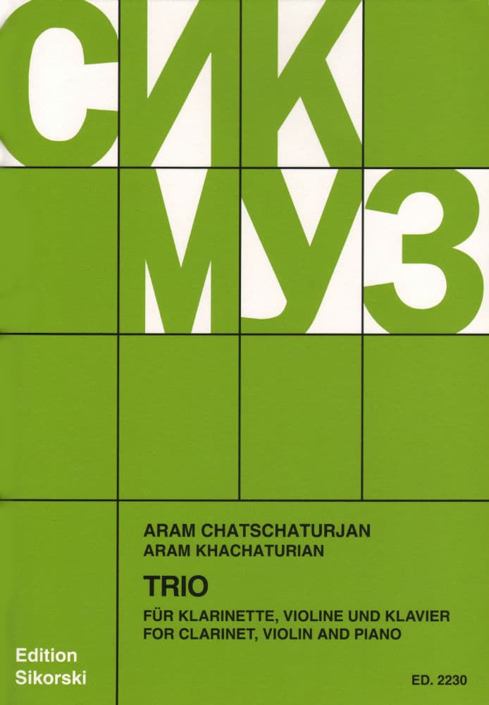 Khachaturian, Aram - Trio for Clarinet, Violin, and Piano - Edition Sikorski