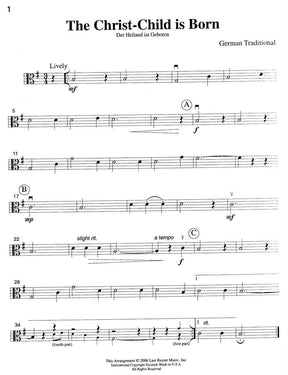 Intermediate Music for Four: Christmas - Part 3 (Viola) - arranged by Daniel Kelley - Last Resort Music