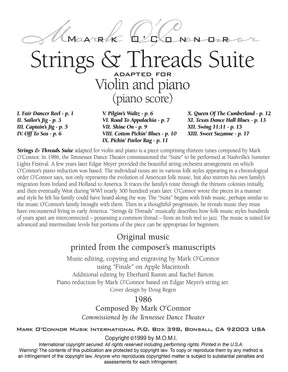 O'Connor, Mark - Strings & Threads Suite for Violin and Piano - Piano Score - Digital Download