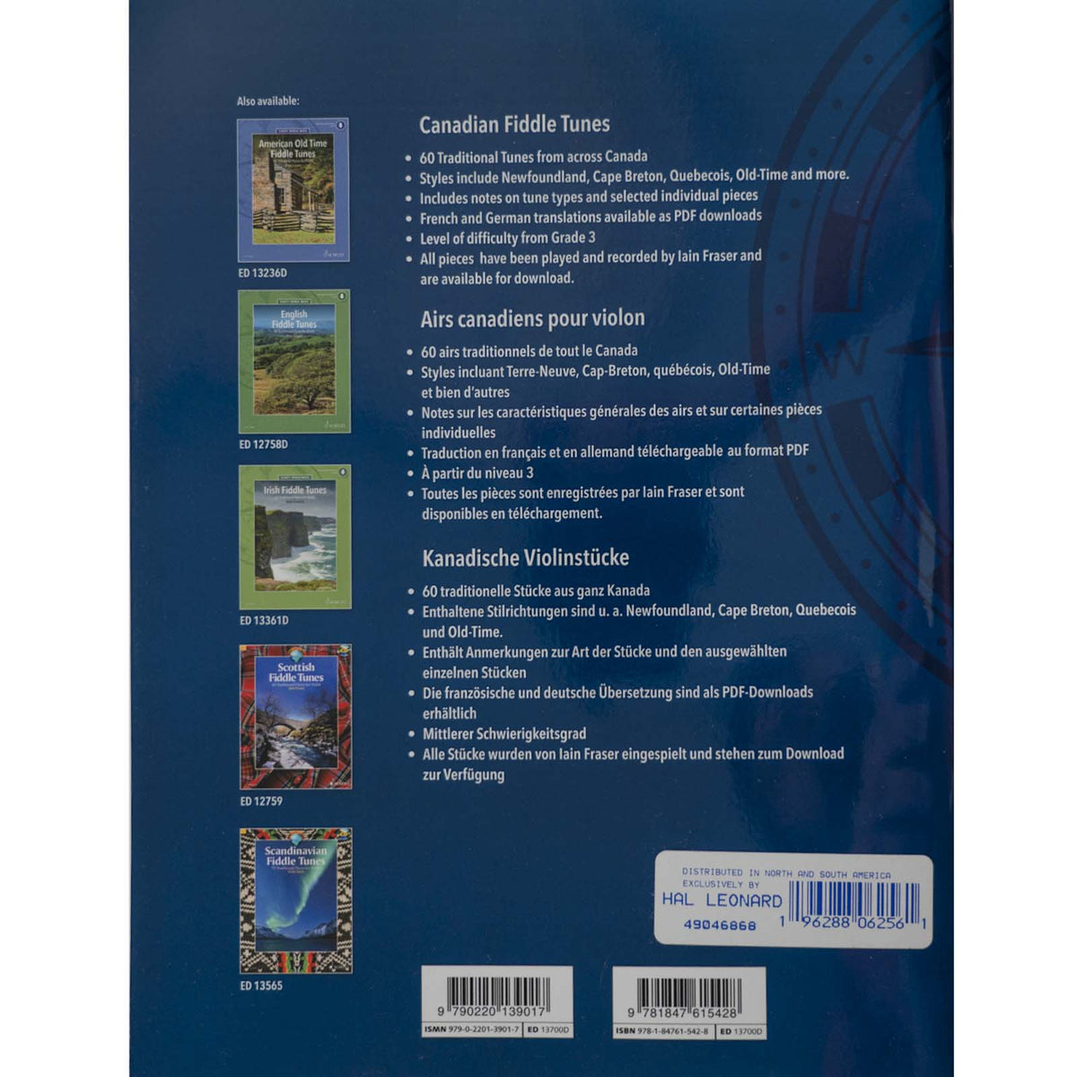 Canadian Fiddle Tunes - 60 Traditional Pieces for Violin - Book/Digital Download