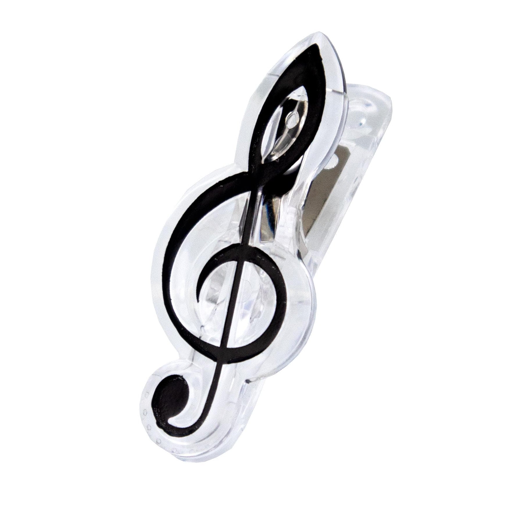 Treble Clef Music Clip - Black