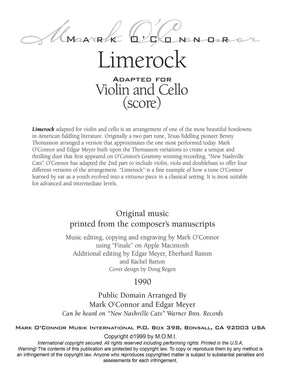 O'Connor, Mark - Limerock for Violin and Cello - Score - Digital Download