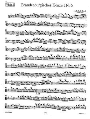 Bach, JS - Brandenburg Concerto No 6 BWV 1051 for 1st Viola - Peters Edition