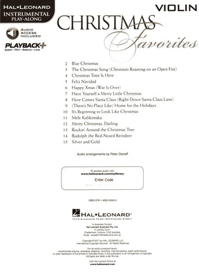 Christmas Favorites - 15 Holiday Favorites - for Violin - with Audio Play-Along - Hal Leonard