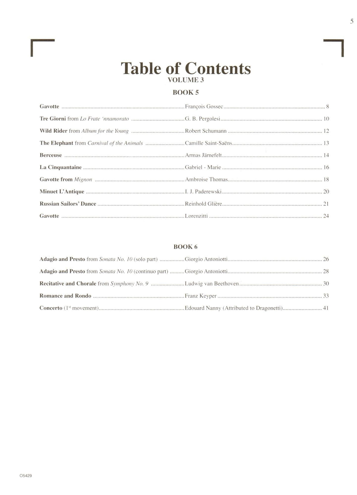 Progressive Repertoire for the Double Bass - Volume 3 Bass Book - by George Vance - Published by Carl Fischer