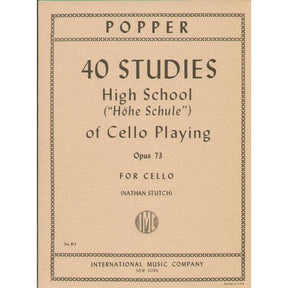 Popper, David - High School of Cello Playing Op 73 Published by International Music Company