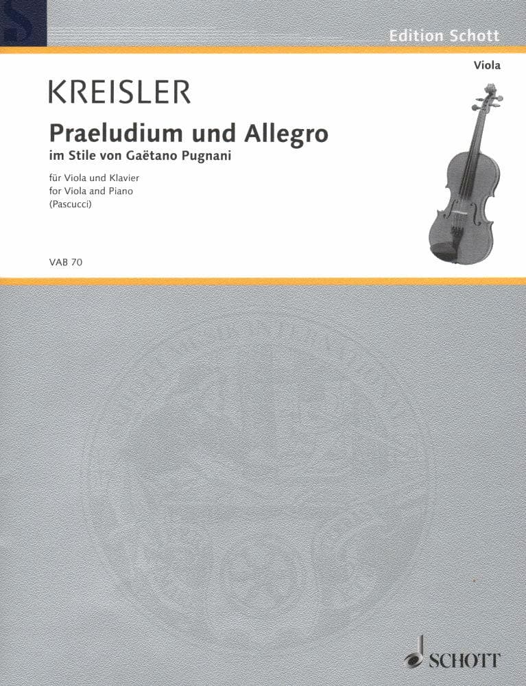 Kreisler Viola Sheet Music - Classical Piano